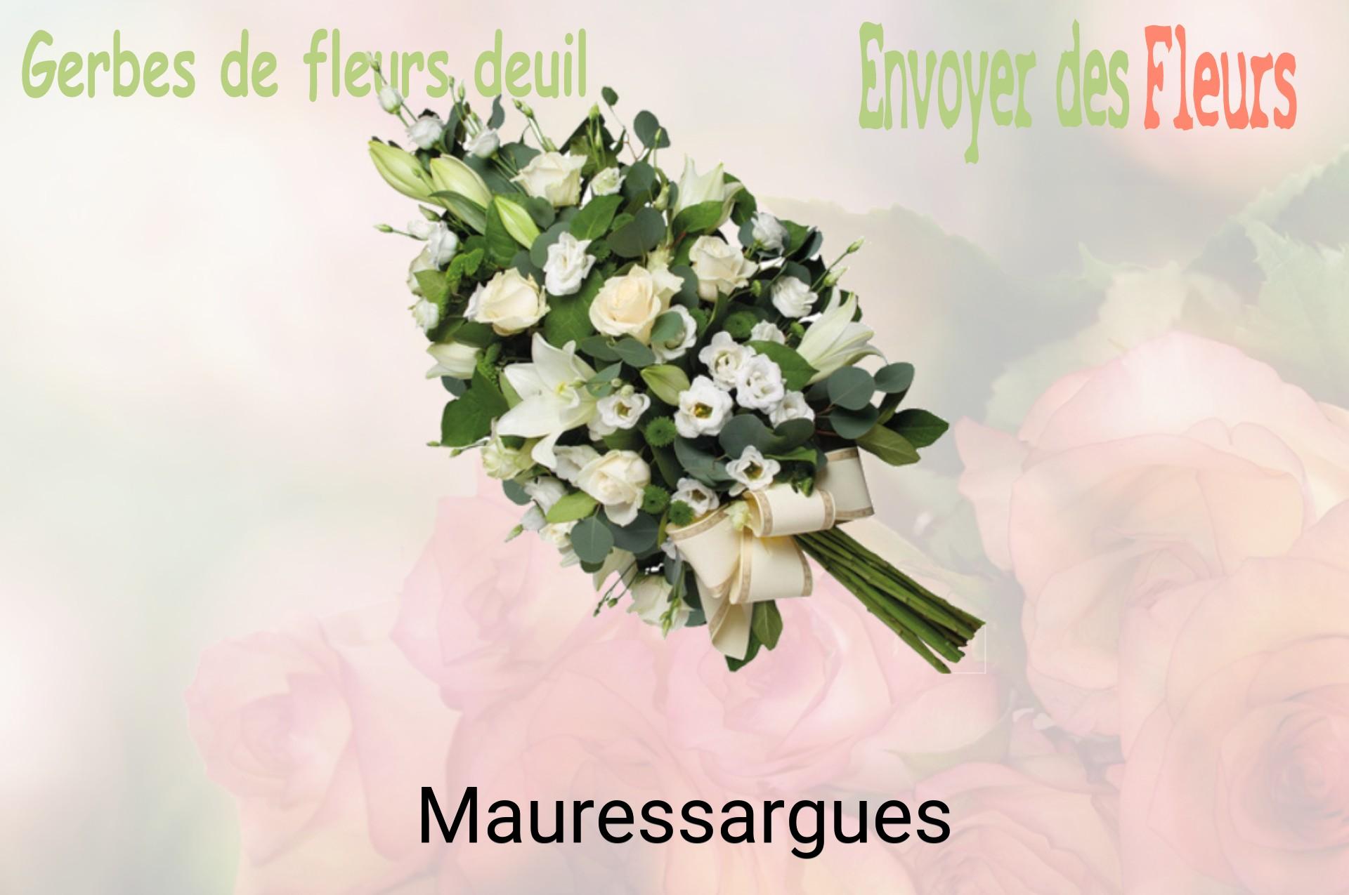 Gerbe de fleurs de deuil livrée à Mauressargues